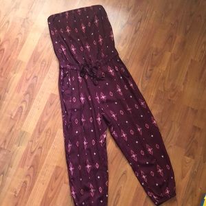 Strapless drawstring waist Romper  *NWOT*